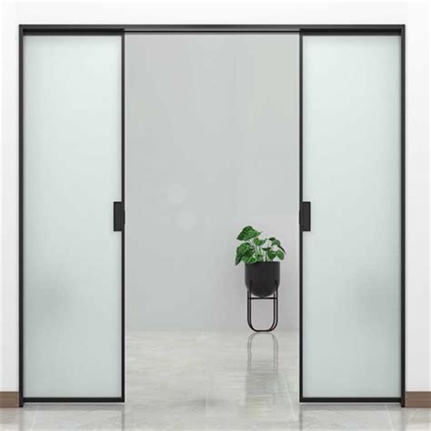 Aluminum Slim Frame Black Sliding Glass Doors Al L M Sildiing