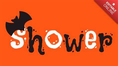 Shower Happy Halloween Font Generador De Efectos De Texto