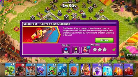 Easily 3 Star Painter King Challenge Clash Of Clans YouTube