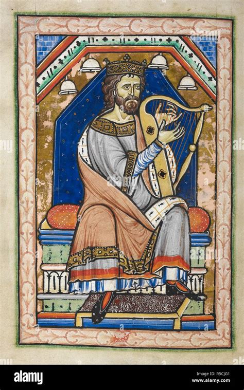 King David Playing A Harp Four Bells Above His Throne Westminster