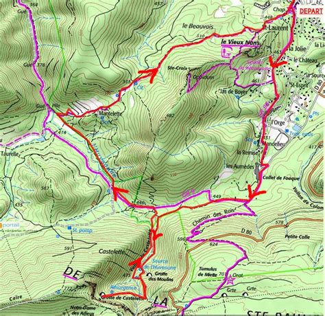 Carte Trac De Randonn E Nans Les Pins Carte Randonn E Randonn E La