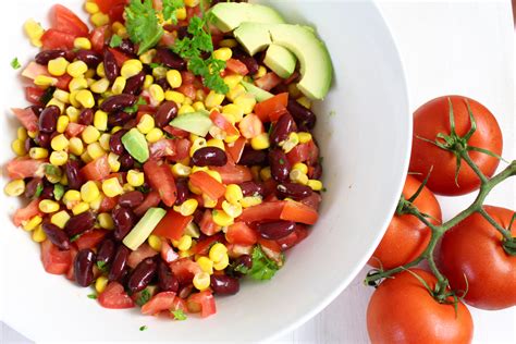 Bohnen Mais Salat Mit Avocado Flowberry