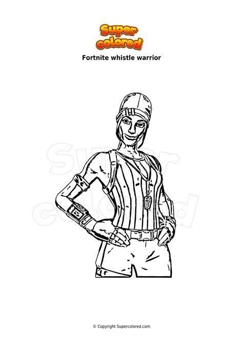 Coloriage Fortnite Whistle Warrior