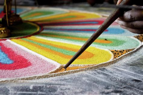 Tibetan Monks Making Sand Mandala by Photo By Jamyang Zangpo