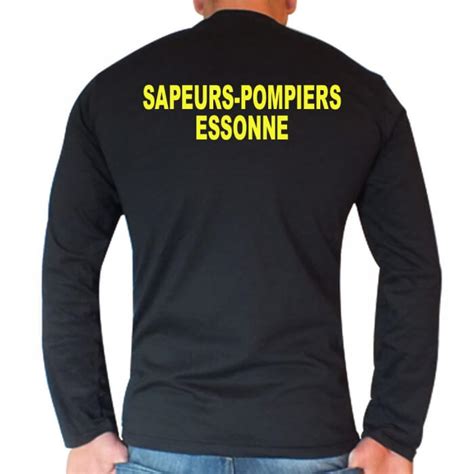 Tee shirt ML Personnalisé Men Fire Boutique des Sapeurs Pompiers