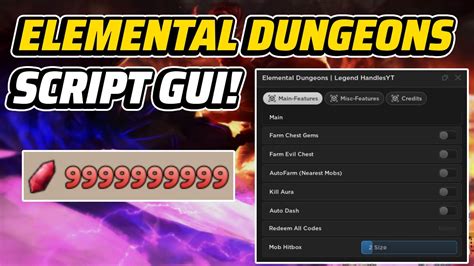 NEW Elemental Dungeons Script GUI Hack INFINITE GEMS AUTOFARM