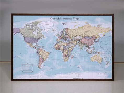 Custom Pin Map Travel Pin Maps Custom Push Pin Maps - Etsy