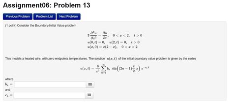 Solved Assignment06 Problem 13 Previous Problem Problem