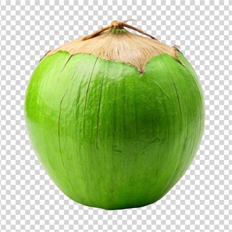 Premium Psd Green Coconut Isolated On White Background