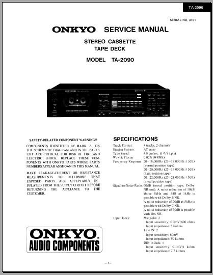 Onkyo Ta Service Manual Analog Alley Manuals