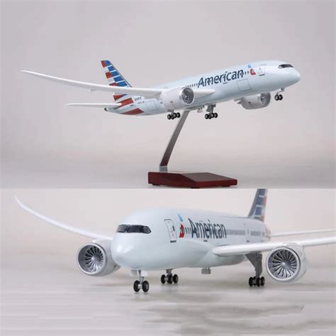 1130 Scale 47cm Airplane Boeing B787 Dreamliner Aircraft American