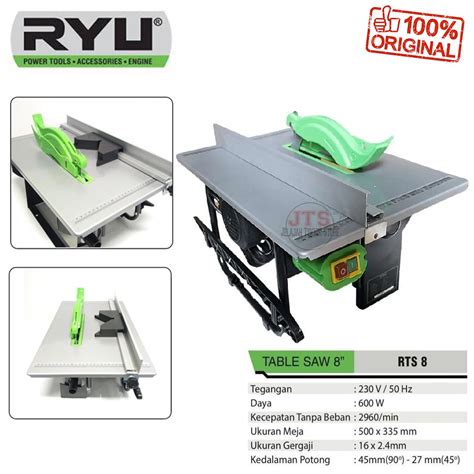 Jual Ryu Mesin Gergaji Kayu Meja Table Saw Gergaji Meja Inch