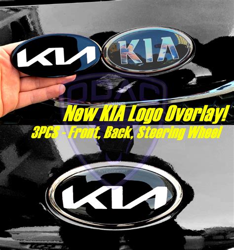 For Kia New Emblem Overlay Renew Old Logo Ceed Rio K5 Forte Soul