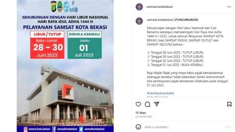 Libur Nasional Layanan Samsat Di Kota Kabupaten Bekasi Dan Karawang