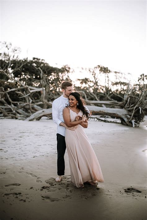 Dreamy Driftwood Beach Engagement Session