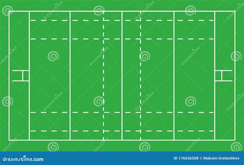 Rugby Field Vector Illustration | CartoonDealer.com #18290144