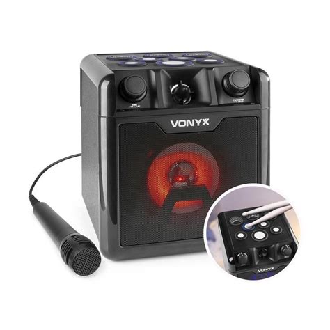 Głośnik bluetooth z perkusją karaoke SBS50B DRUM 50W BT Vonyx czarny