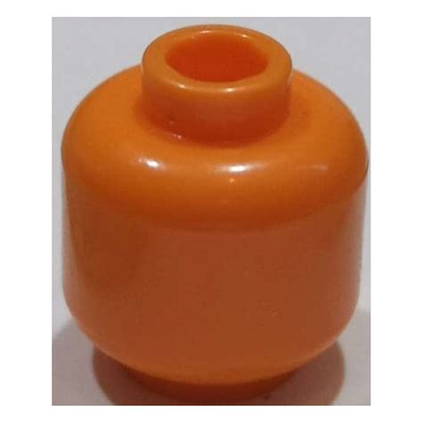 LEGO Orange Minifigure Head Recessed Solid Stud 3274 3626 Brick