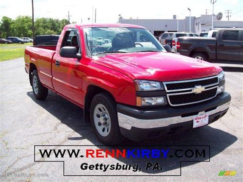 2006 Victory Red Chevrolet Silverado 1500 Work Truck Regular Cab 12277443 Car