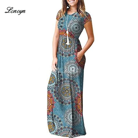 Vrouwen Jurken Zomer Elegant Sexy Print Boho Strand Maxi Jurk Wrap