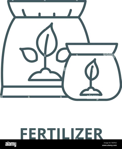 Fertilizer Vector Line Icon Linear Concept Outline Sign Symbol Stock