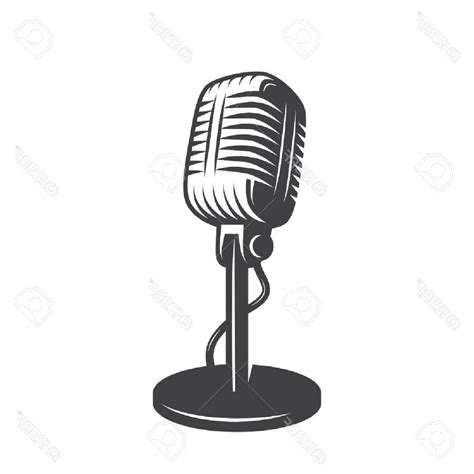 Microphone Silhouette Vector At Vectorified Collection Of