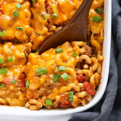 Cheesy Hamburger Casserole The Cheese Knees