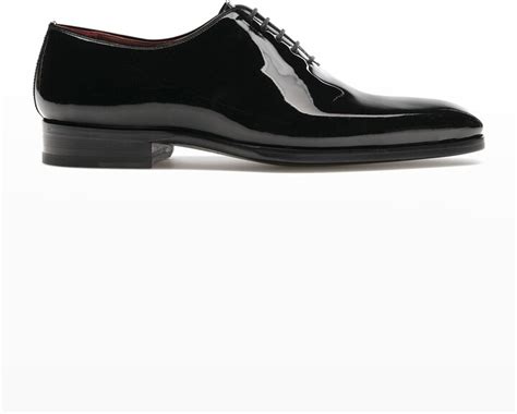 Magnanni Men S One Piece Patent Leather Oxford Shoe Black ShopStyle