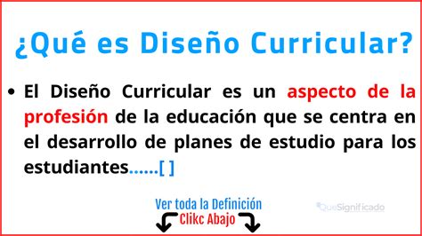 Descubre el significado y función del diseño curricular