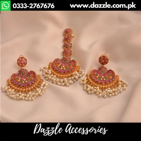 No Rattan Indian Tikka Earring Set Dazzle Accessories