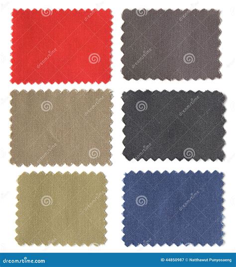 Set Of Fabric Swatch Samples Texture Stock Image Image Of Empty