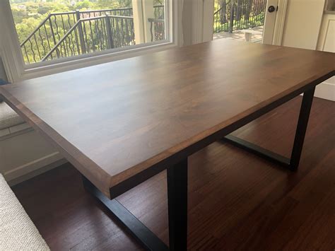 30 Photos Acacia Dining Tables With Black Victor Legs
