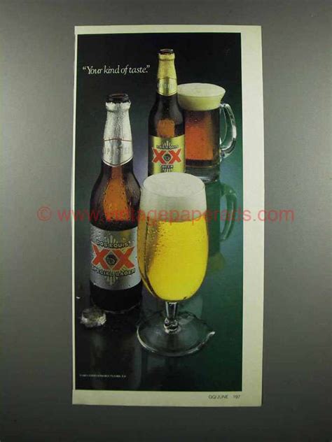 1983 Dos Equis XX Beer Ad Your Kind Of Taste DU0268