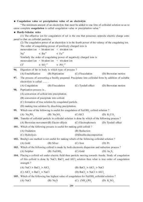 Jee Neet Chemistry Question Bank For Surface Chemistry Aglasem