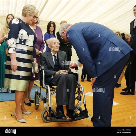 The Prince Of Wales Speaks To Former Taoiseach Liam Cosgrove And