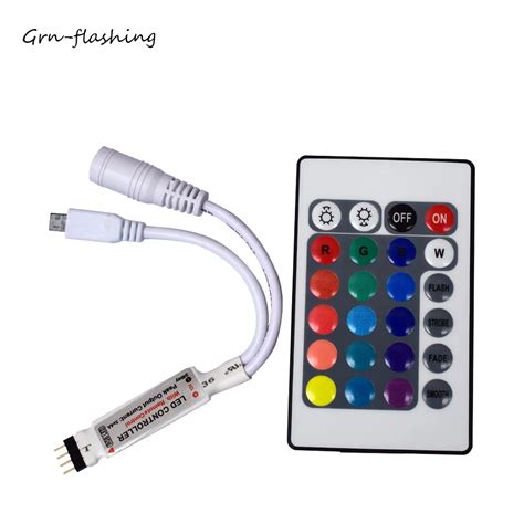 Mini Led RGB IR Remote Controller DC 12V 24 Keys Wireless Controller