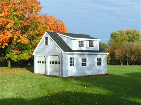 Custom Two Car Garage With Attic Dormer Classique Garage