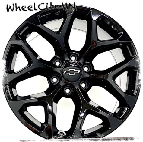 Gloss Black Snowflake Oe Replica Sfo Wheels Chevy