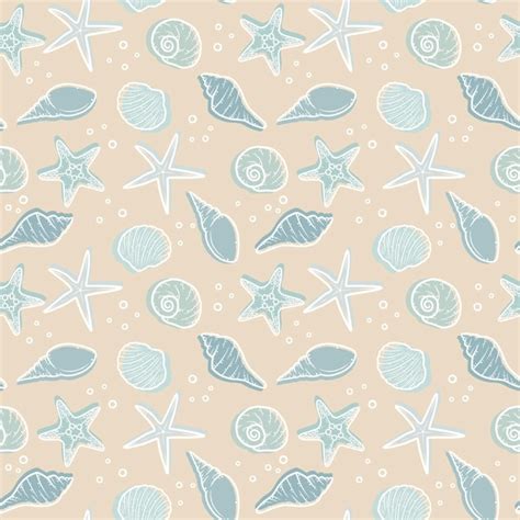 Premium Vector Marine Seamless Pattern Vector Art