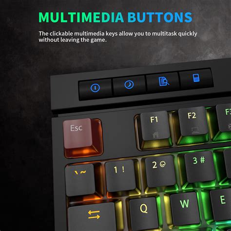 Mechanical Gaming Keyboard Stoga Wired Keyboard With Rgb Led Backlit