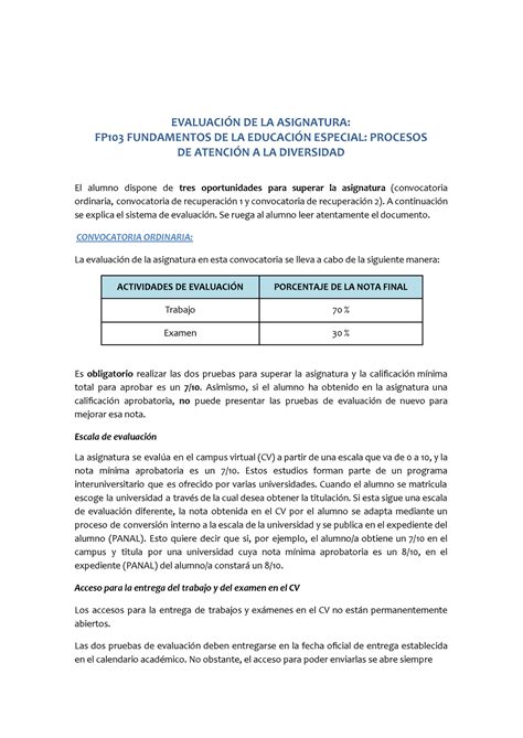 Fp Fee Espero Les Sirva Compa Eros Evaluaci N De La Asignatura