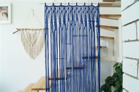 Macrame Shower Curtainmacrame Curtain Dividermacrame Curtain Panel