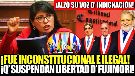 CONGRESISTA DE PERU LIBRE TRAS PEDIDO DE LA CORTE IDH DE SUSPENDER