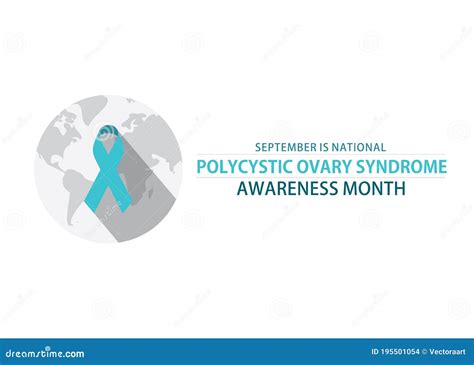 Polycystic Ovary Syndrome Awareness Month Poster Stock Vector