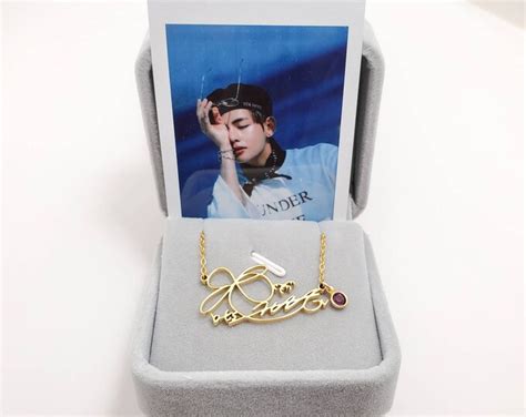 Bts V Taehyung Signature Necklace Bts Merch Kpop Bts Necklace Bts