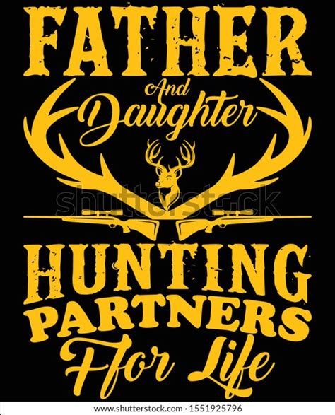 Father Daughter Hunting Partners Life Stock Vector Royalty Free