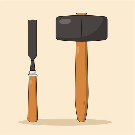 Chisel And Hammer Vector