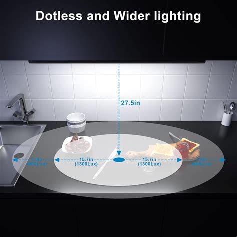 Wobane Led Under Cabinet Lighting Inch Black Cabinet Light Hand