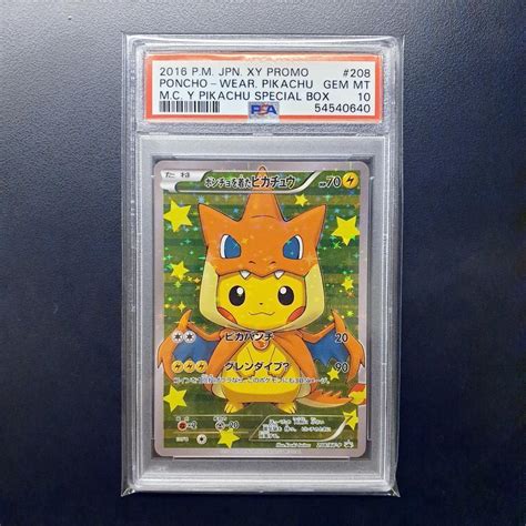 PSA 10 Pokemon Japanese Promo Poncho Pikachu Mega Charizard Y 208