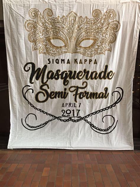 Masquerade Formal Banner Sigma Kappa Sorority Formal Sorority Banner